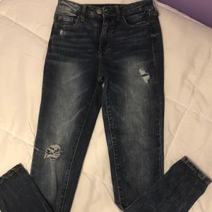 Dark denim jeans